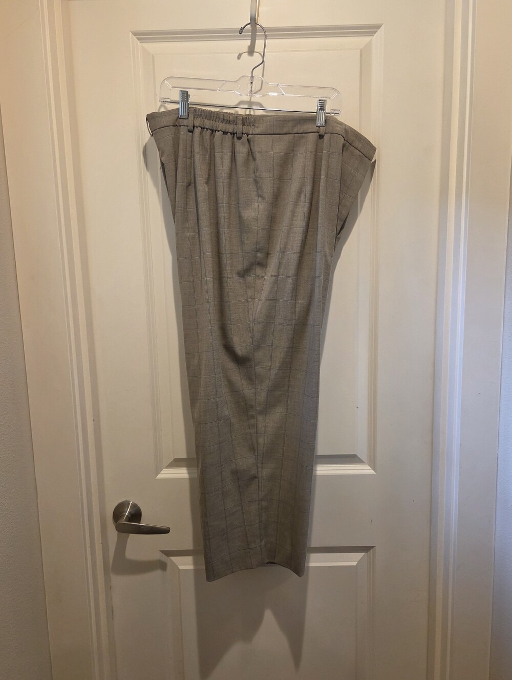 Talbots Petites Pleated Ankle Plaid Dress Pants - Beige - Picture 3 of 13
